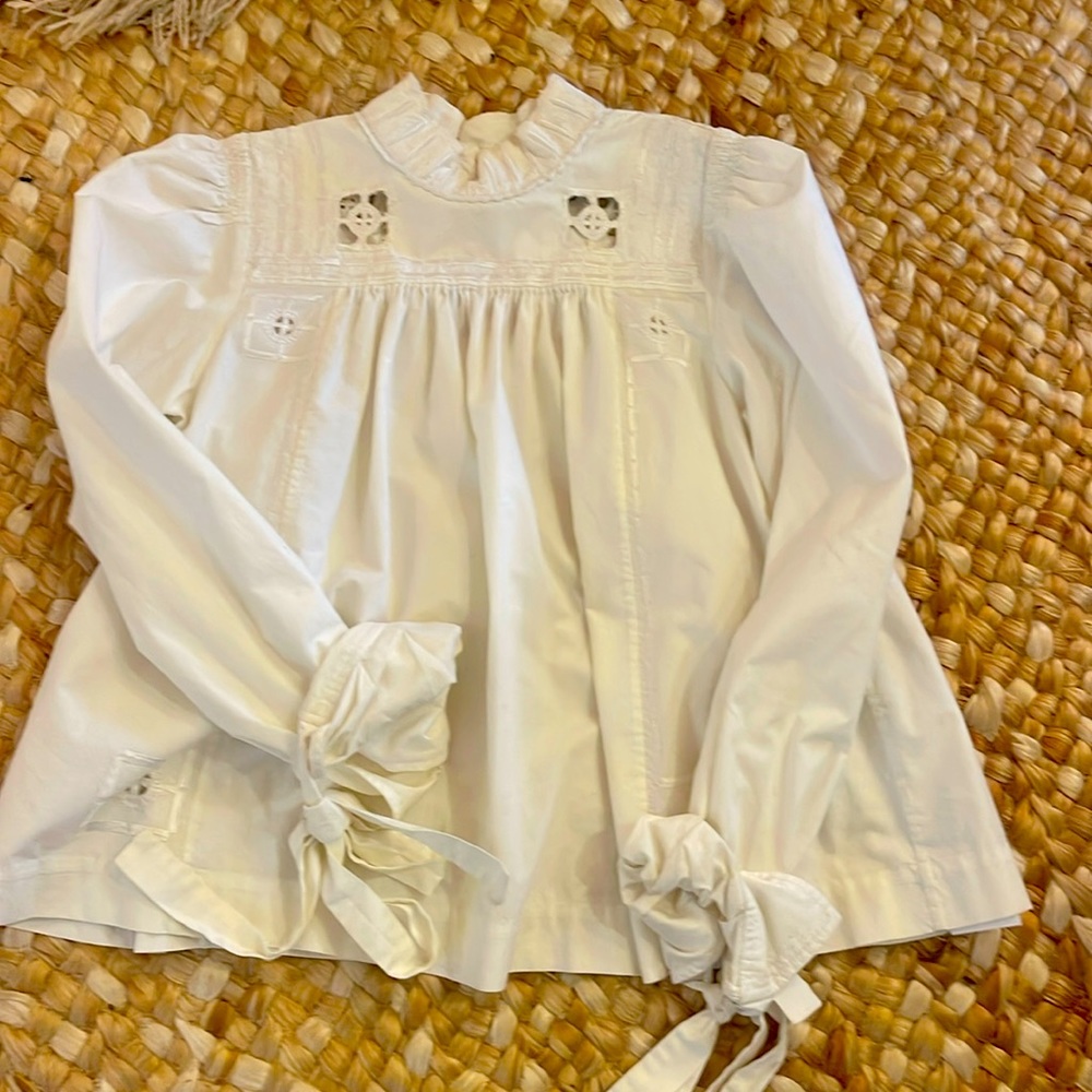 Isabel marant runway white cotton blouse size 38